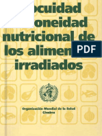 Inocuidad e Idoniedad Nutricional de Los Alimentos Irradiados