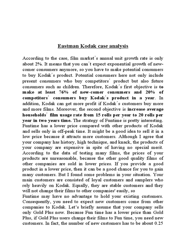 Kodak case study strategic management picture