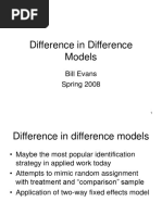 Difference in Difference Models