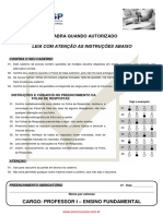 Instruções para prova e preenchimento da folha de respostas