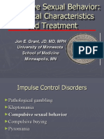 Compulsive Sexual Behavior: Clinical Characteristics and Treatment