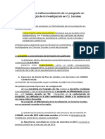 El Proceso de Institucionalización de Un Posgrado en Metodología de La Investigación en Cs