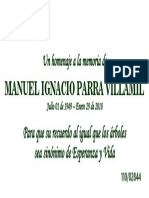 Placa Manuel Ignacio Parra V