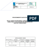 Almacenamiento y colocación de acero de refuerzo