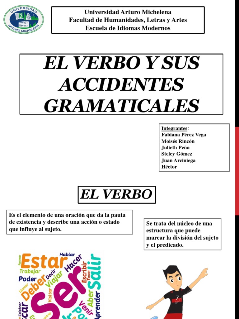 El Verbo y sus Accidentes Gramaticales Verbo Numero