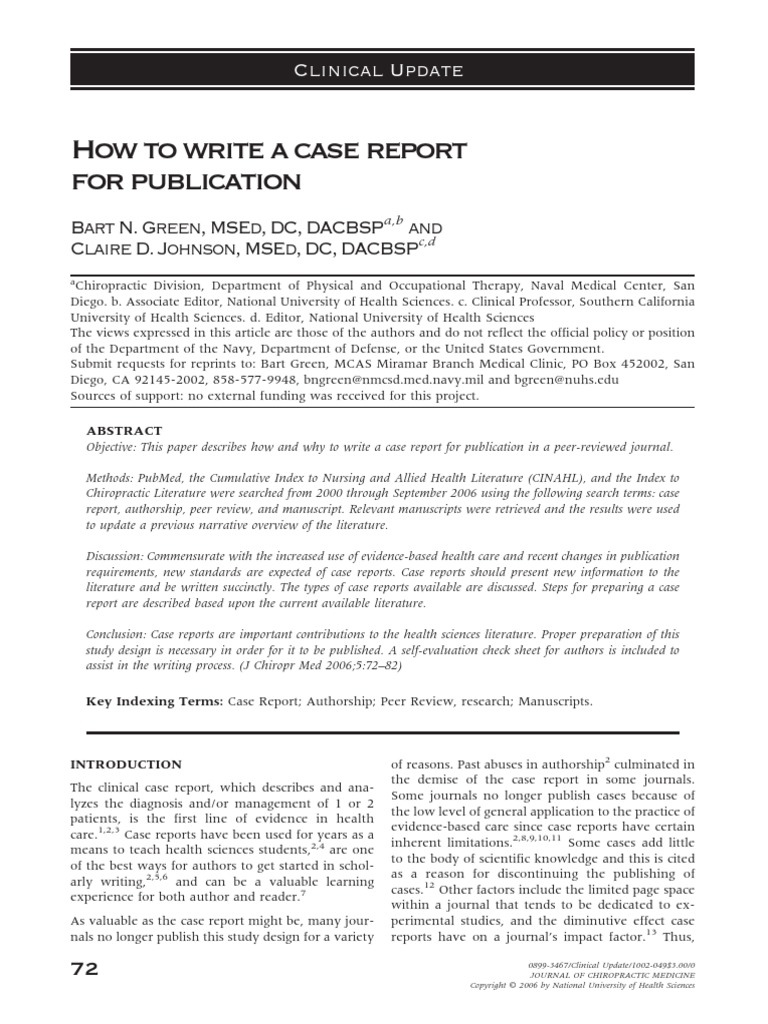 how to write report for case study