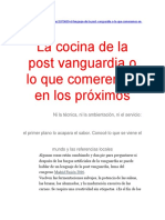 Articulo Cocina de Post Vanguardia PDF