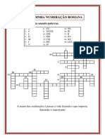 Cruzadinha Numerais Romanos