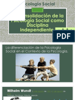 La Consolidacion de La Psicologia Social Como Disciplina