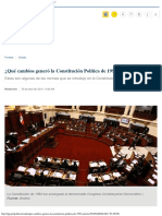 ¿Qué Cambios Generó La Constitución Política de 1993