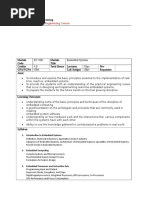 Syllabus EC5001 Embedded Systems