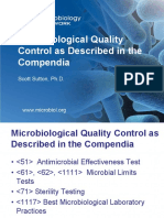 Microbiological Quality Control As Described in The Compendia