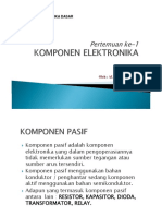 Pertemuan 1 Komponen Elektronika