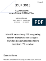 EDUP 3013: Falsafah Dan Pendidikan Di Malaysia