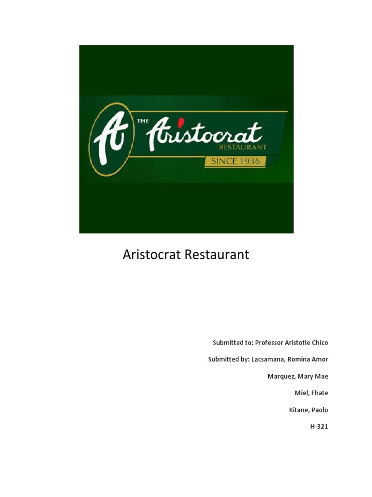 Aristocrat Restaurant: A Culinary Legacy | PDF | Manila | Food And Drink