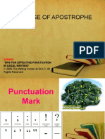 Use of Apostrophe