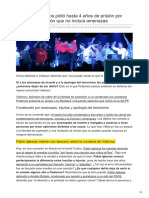 Podemos Pidió Hasta 4 Años de Prisión Por Cantar Una Canción Que No Incluía Amenazas