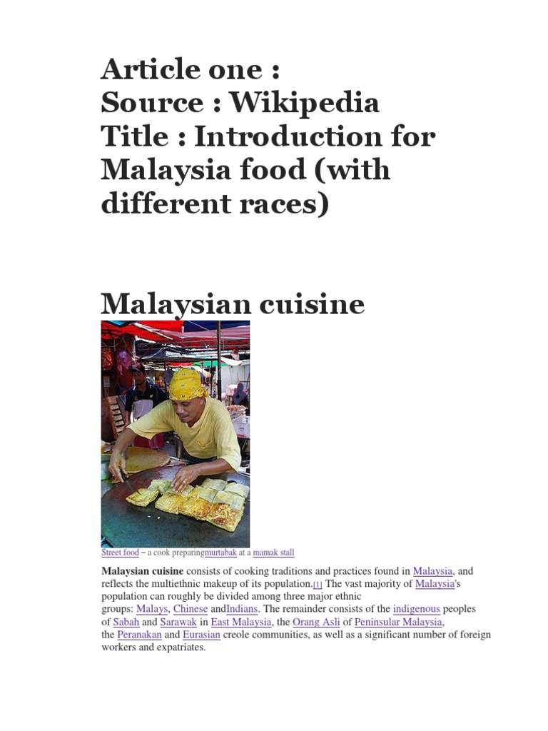 Overview of Malaysian Cuisine | PDF | Curry | Asian Cuisine