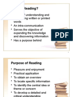 What is Reading? An overview of reading styles, purposes, and processes