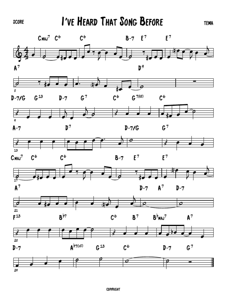 I Ve Heard That Song Before Pdf
