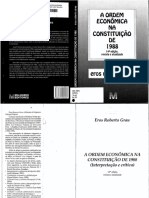Eros Grau - A Ordem Econômica Na CF de 1988 (2010)