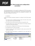 TDP For SQL Client Install and Configuration Procedure
