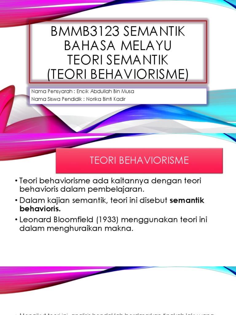 Teori Behaviorisme Pdf