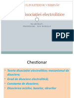 Teoria Disociatiei Electrolitice