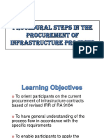 Procedural Steps Procurement of Infra Projects