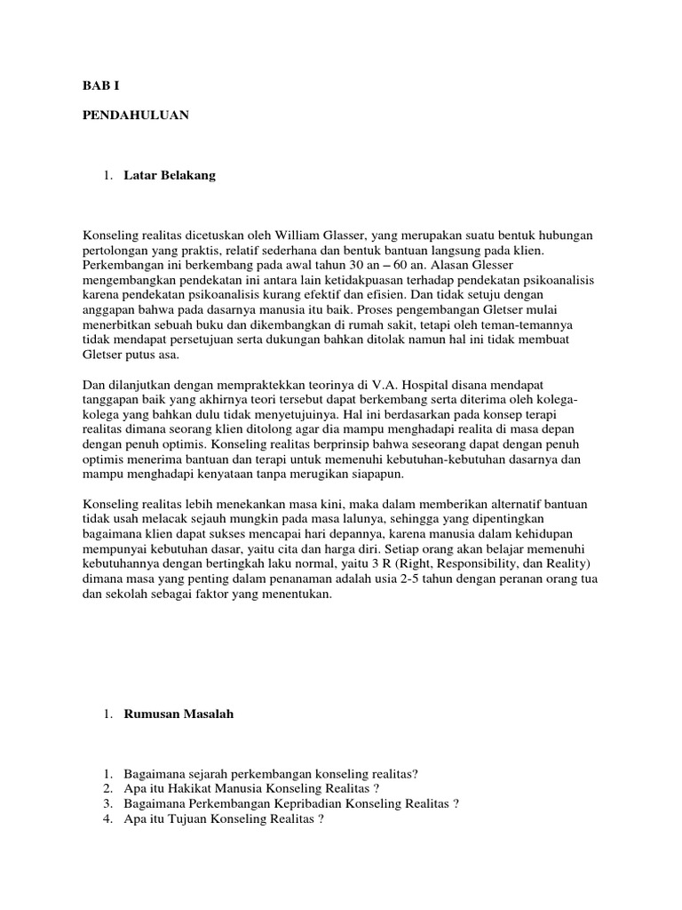 Konseling Realitas Pdf