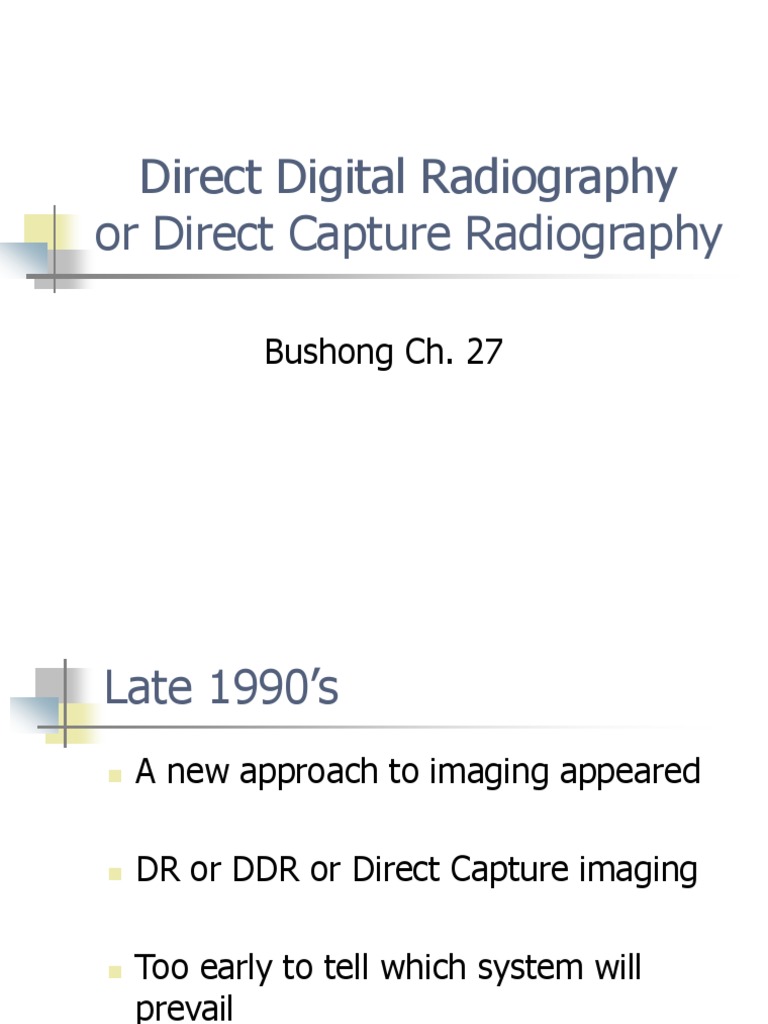 Overview of Direct Digital Radiography | PDF | Radiography | Natural ...