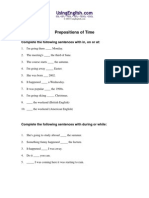 Prepositions of Time