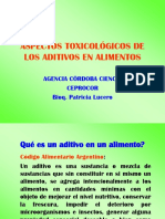 Aspectos Toxicologicos de Aditivos en Alimentos