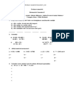 Evaluare Sumativa Matematica