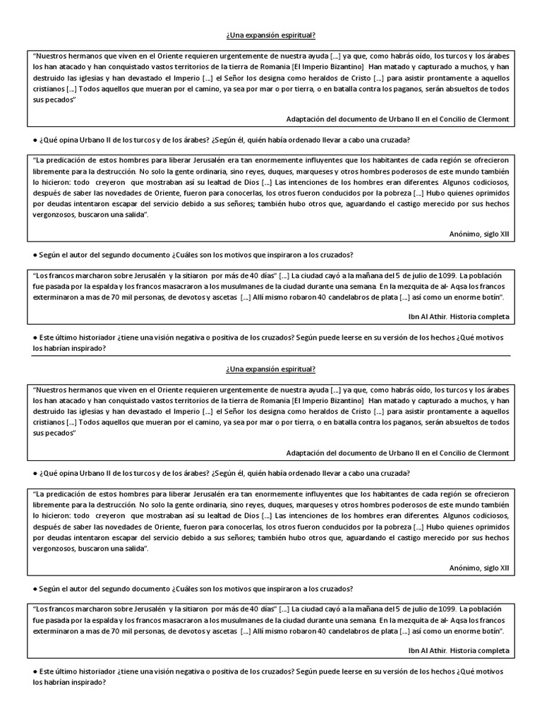 Cruzadas 2 Año | PDF | Cruzadas | imperio Bizantino