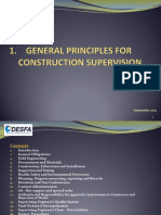 General Principles For Construction Supervision