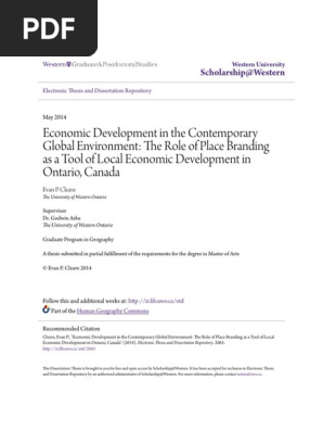 Cleave 2014 Economic Development In The Contemporary Global - 