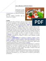 Vitaminas y Minerales en Alimentos Enteros