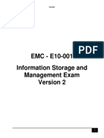 EMC - E10-001 Information Storage and Management Exam