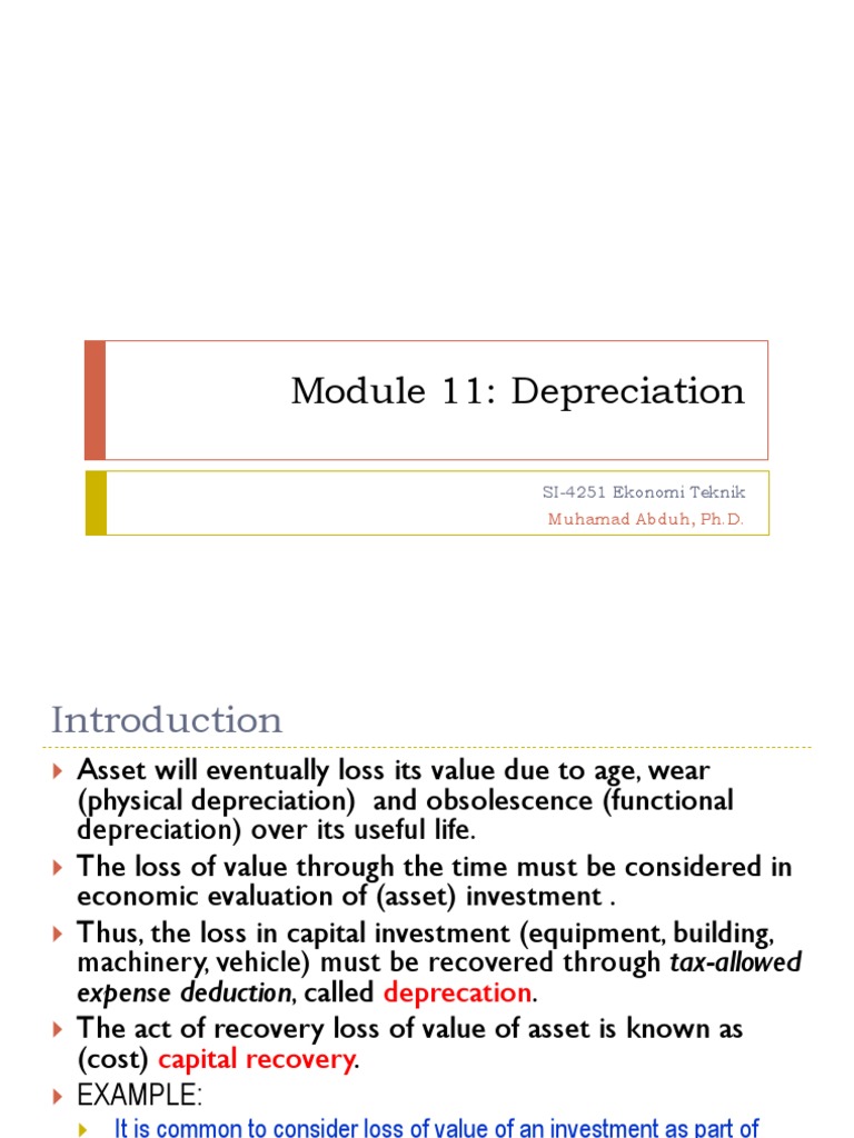 Understanding Depreciation Methods | PDF | Book Value | Depreciation