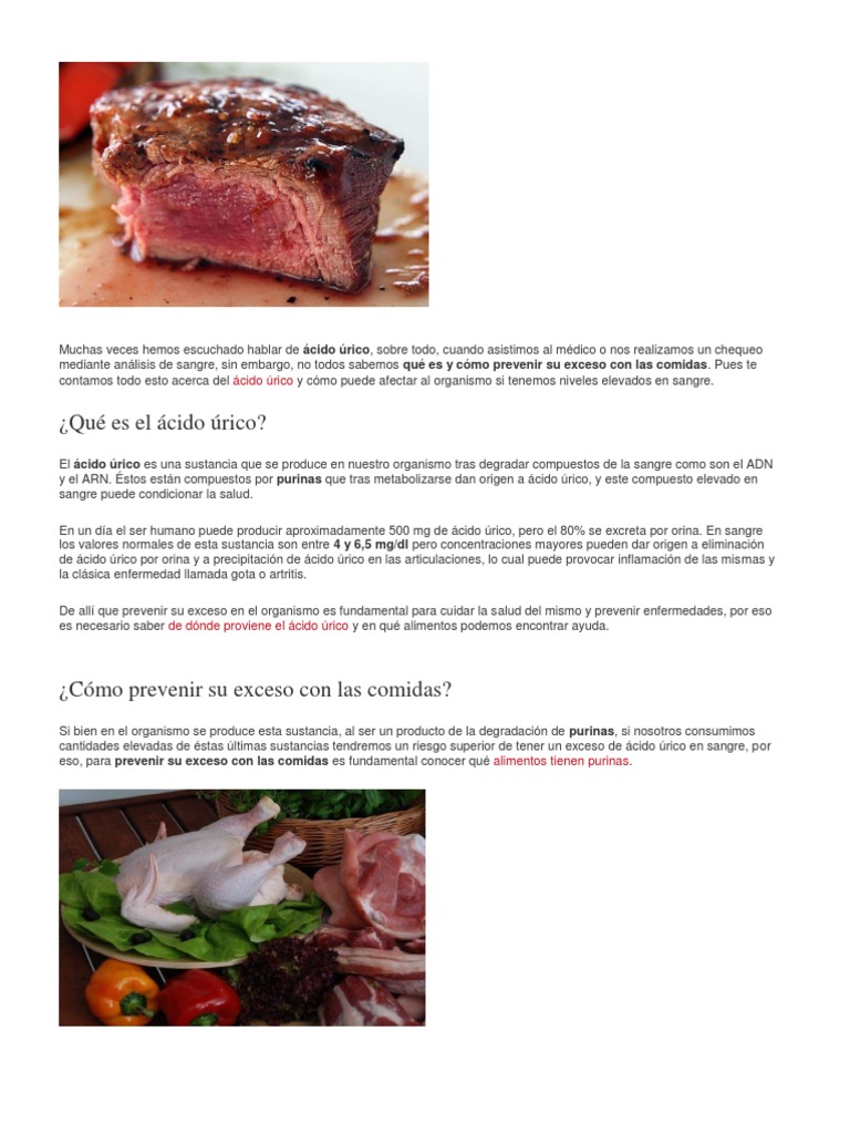 Acido Urico PDF Caldo Carne