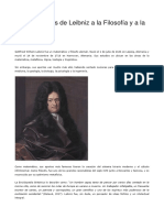 6 Aportaciones de Leibniz A La Filosofía y A La Sociedad