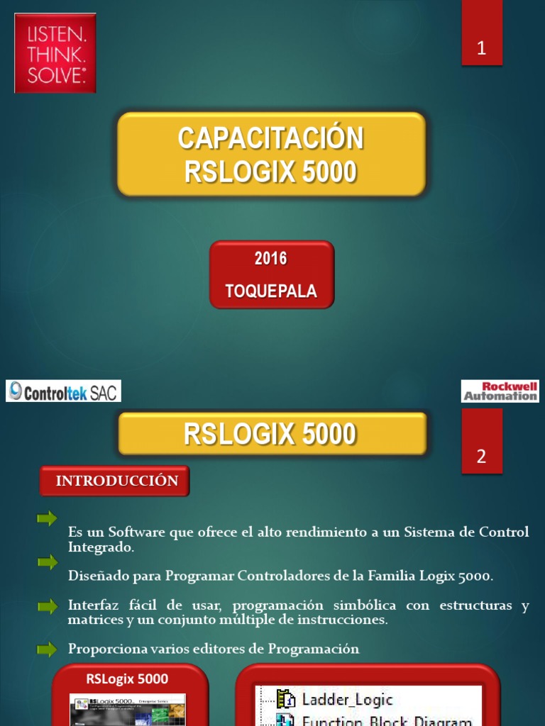 Capacitación Rslogix 5000 2 Pdf Programa De Computadora Programación