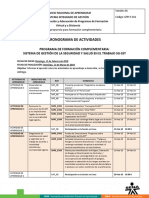 SG-SST - Cronograma de Actividades