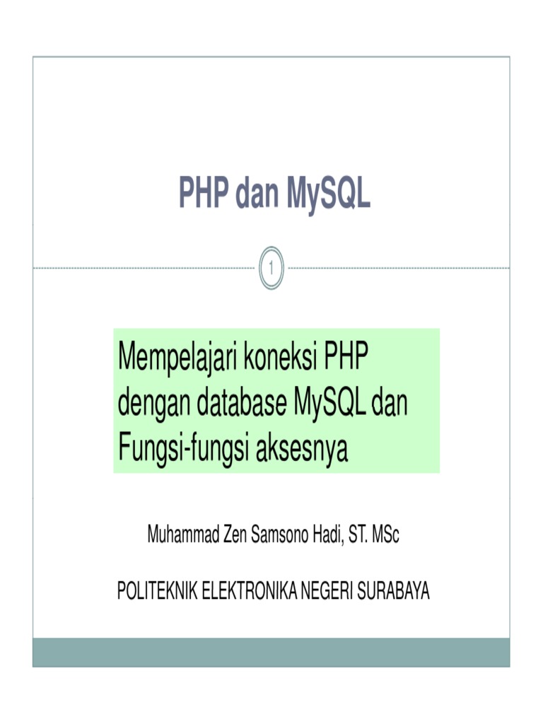 T Modul 6 (PHP MySQL) Rev1 PDF | PDF
