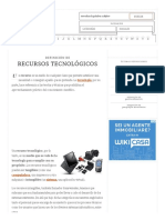 Definición de Recursos Tecnológicos - Qué Es, Significado y Concepto