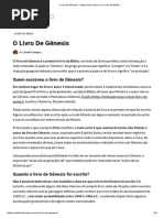 Livro de Gênesis - Saiba Mais Sobre Os Livros Da Bíblia