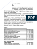 Evaluación de Los Objetivos Por Trimestre de Los 2 Años