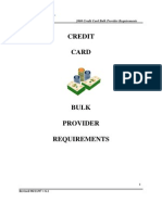 2008 Credit Card Bulk Provider Requirements