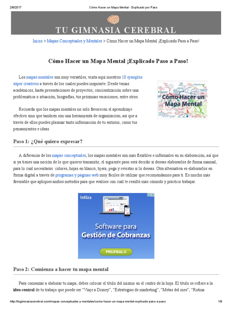 Cómo Hacer Un Mapa Mental - Explicado Por Paso | PDF | Color | Imagen